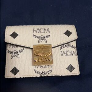 MCM Cream and Black Women's Wallet
